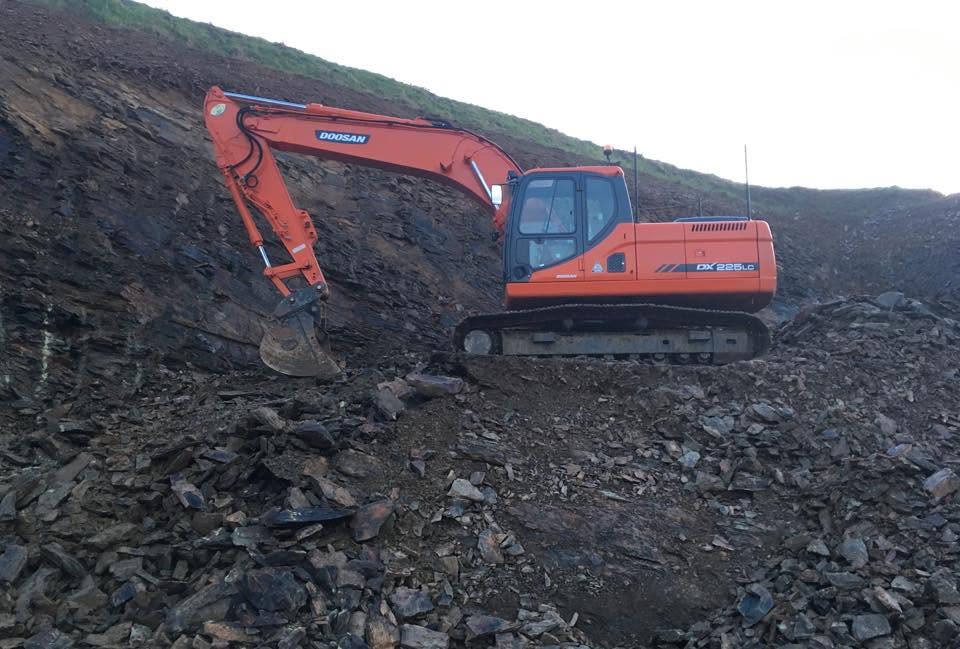 Gwyn James operating at Rushacre Quarry